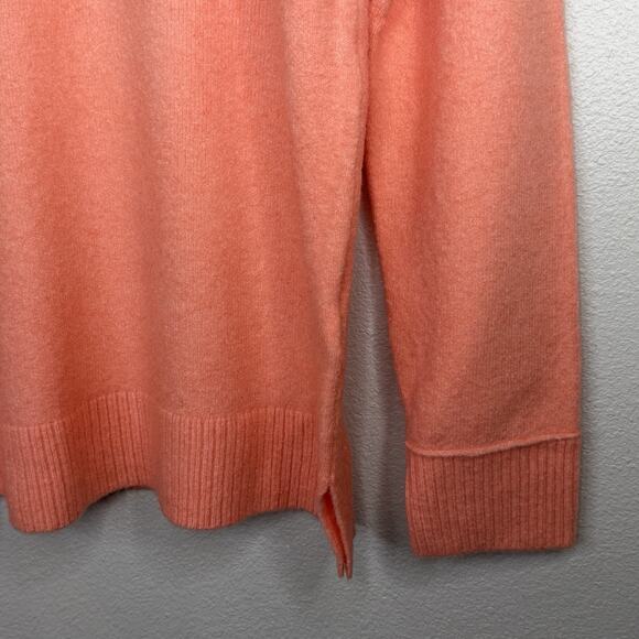 J.Crew Pullover Tunic Sweater Womens Size XL Orange Long Sleeve Crew Neck Slits - Picture 3 of 6